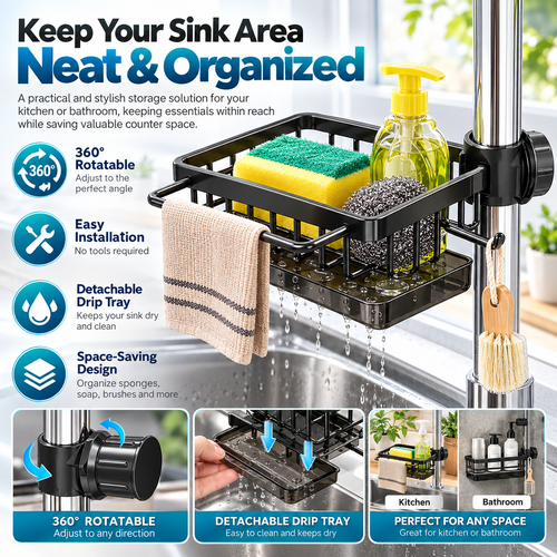 Kitchen Sink Faucet Organizer