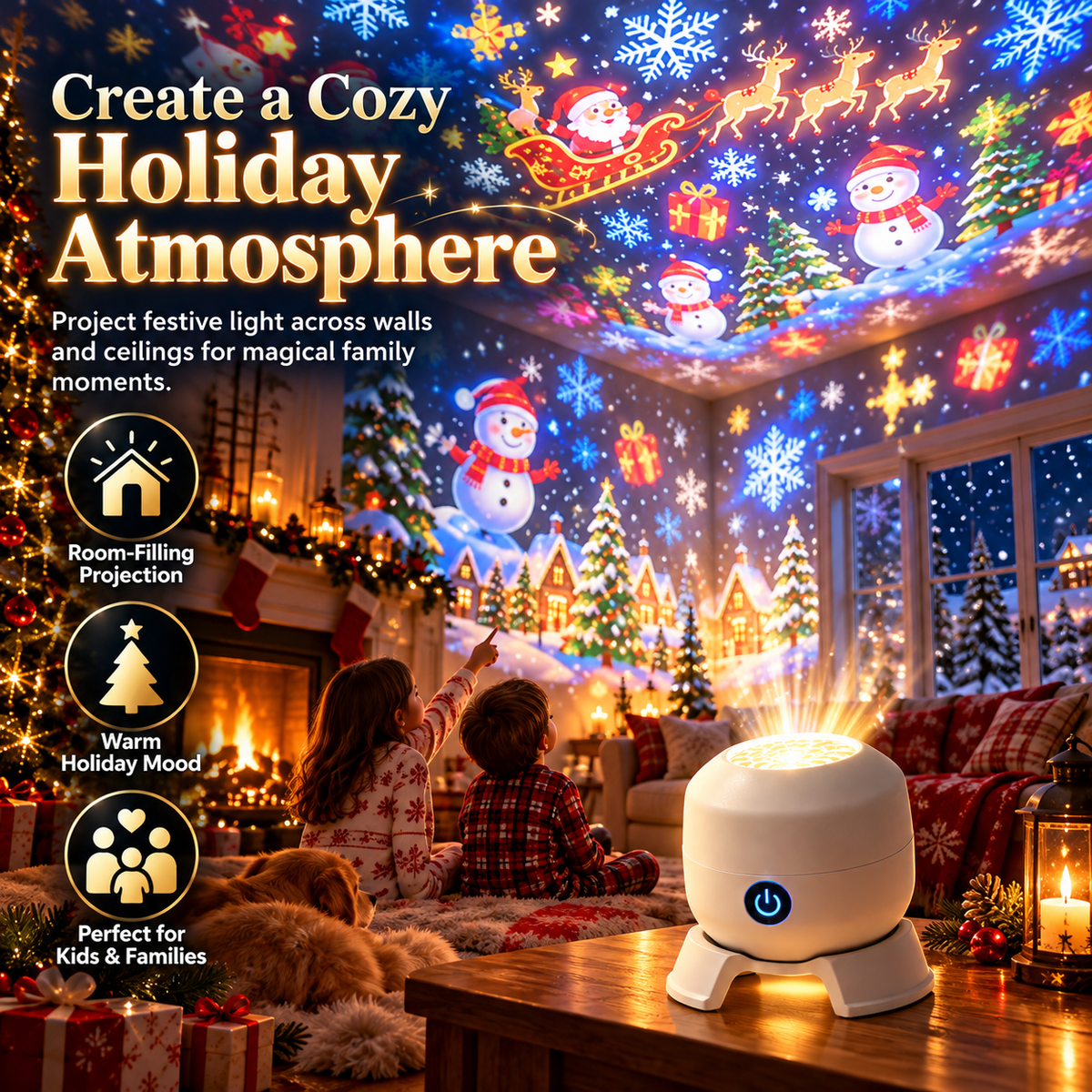 ✨Christmas Rotating Projector Light