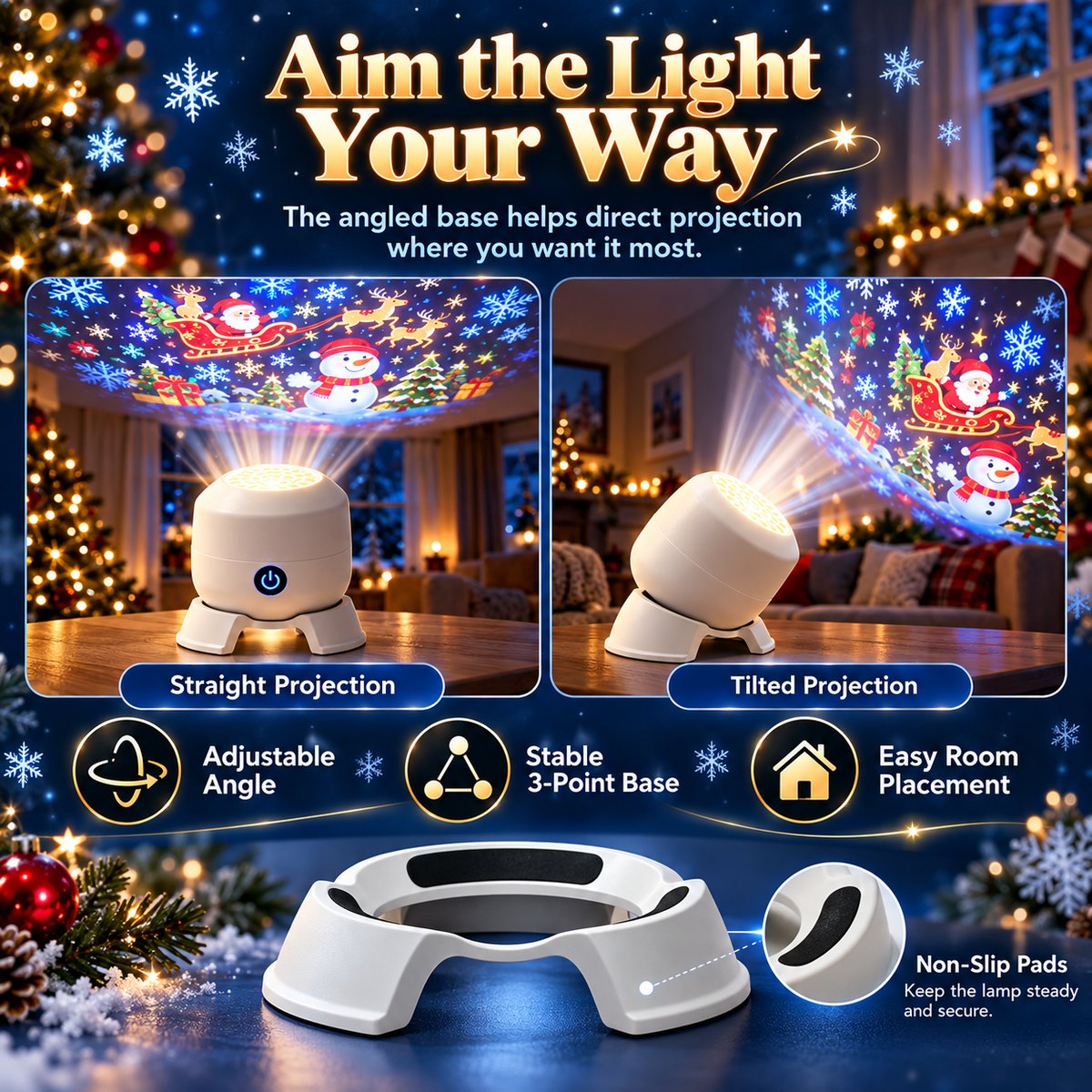 ✨Christmas Rotating Projector Light