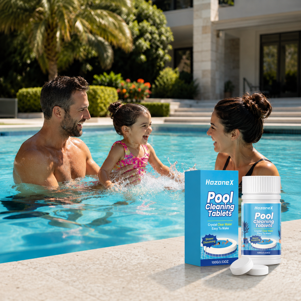 Pool Cleaning Tablets for Crystal Clear Water
