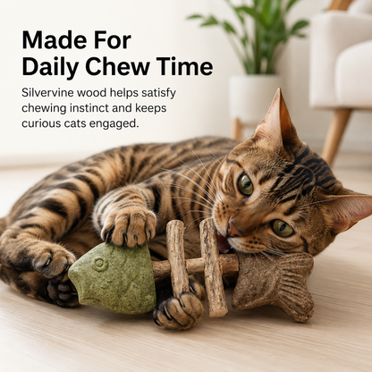 Catnip & Silvervine Chew