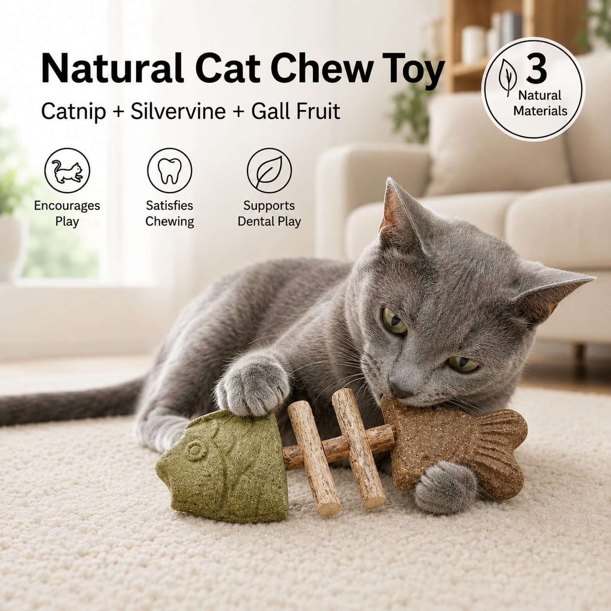 Catnip & Silvervine Chew