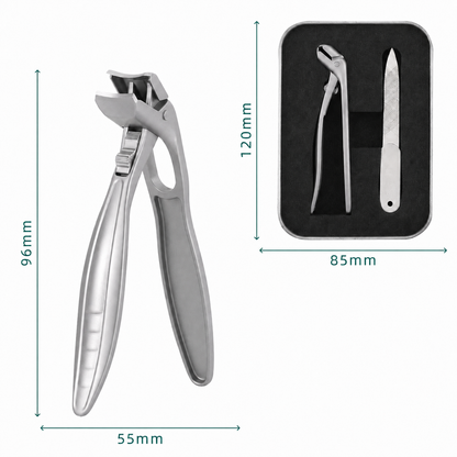 Stainless Steel Nail Clipper with Curved Precision Blades