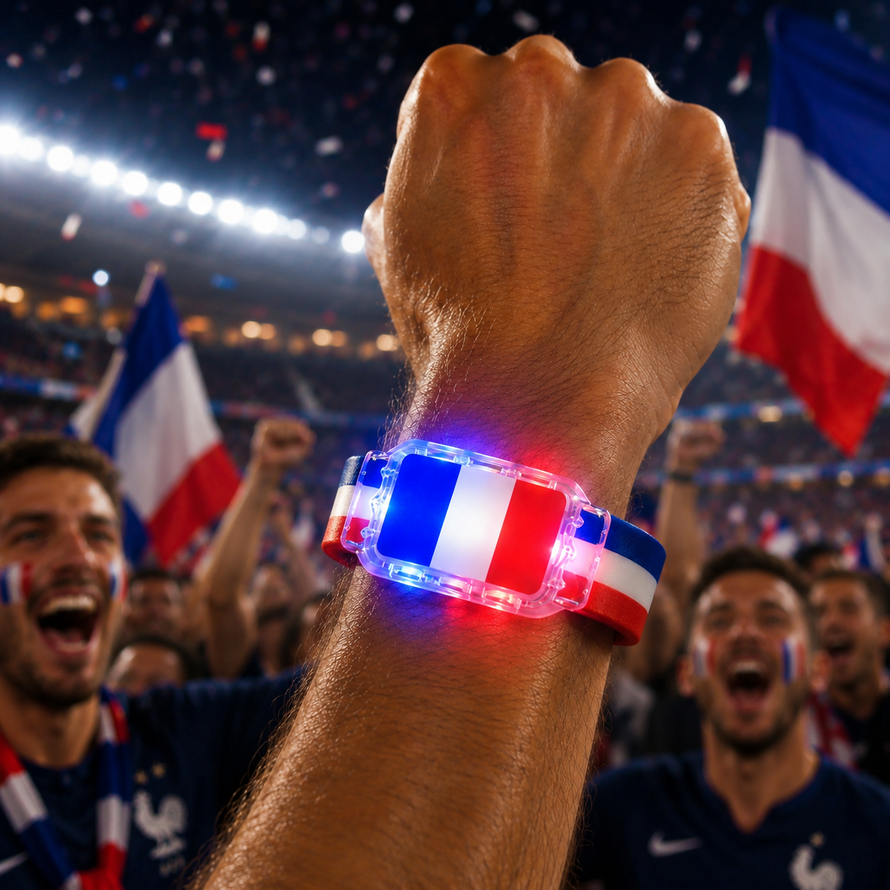 LED Flag Wristband for Game Day & Watch Parties