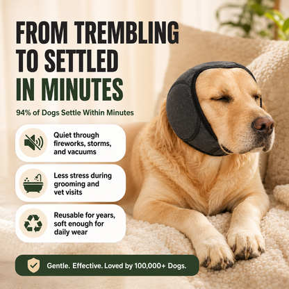 🐶 Sound-Dampening Dog Ear Wrap for Loud Noises & Calming Comfort
