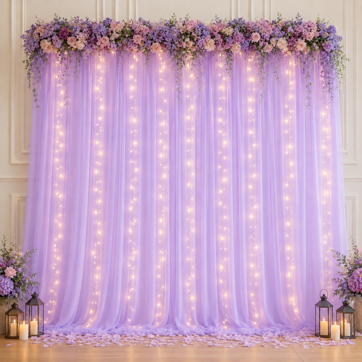 Dreamy Tulle Curtain Lights Set