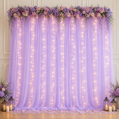 Dreamy Tulle Curtain Lights Set