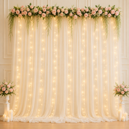 Dreamy Tulle Curtain Lights Set