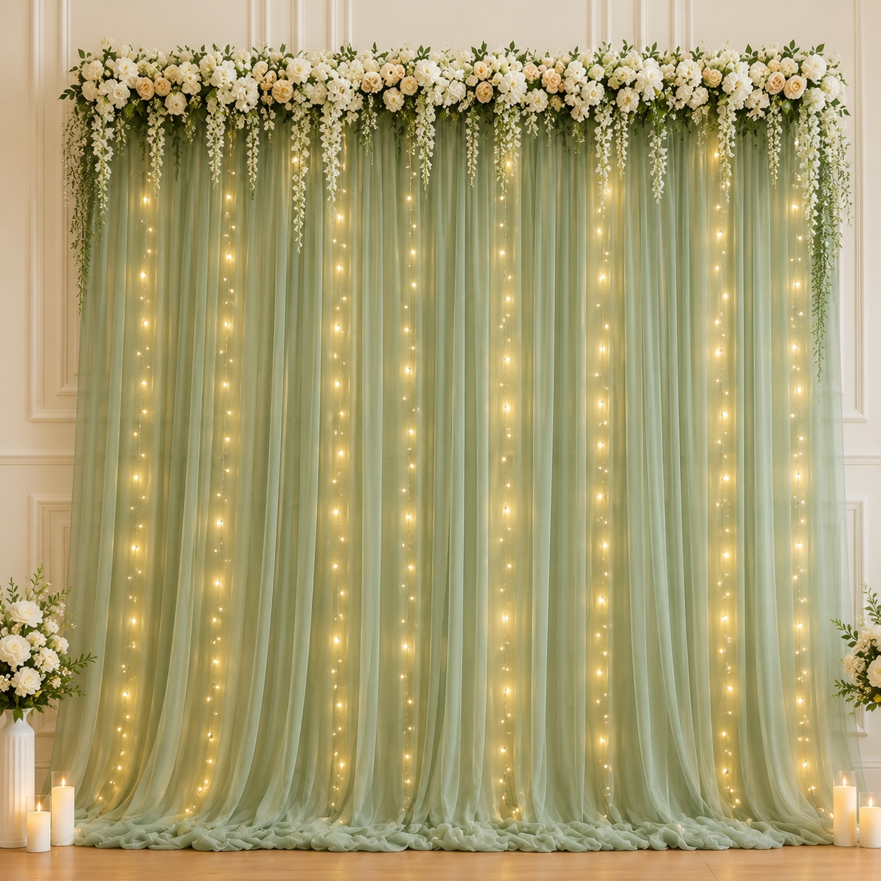 Dreamy Tulle Curtain Lights Set
