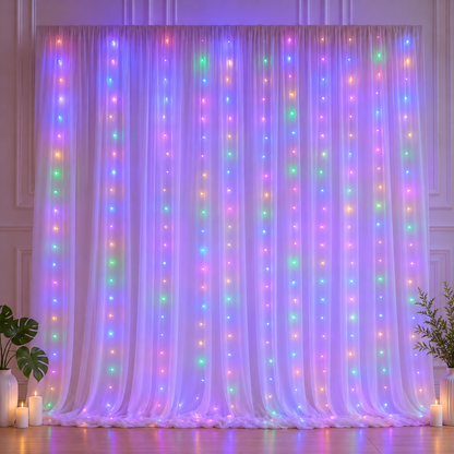 Dreamy Tulle Curtain Lights Set