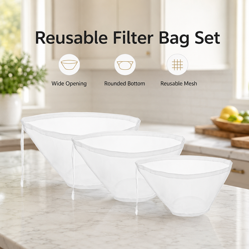 3PCS Fine Mesh Filter Bags