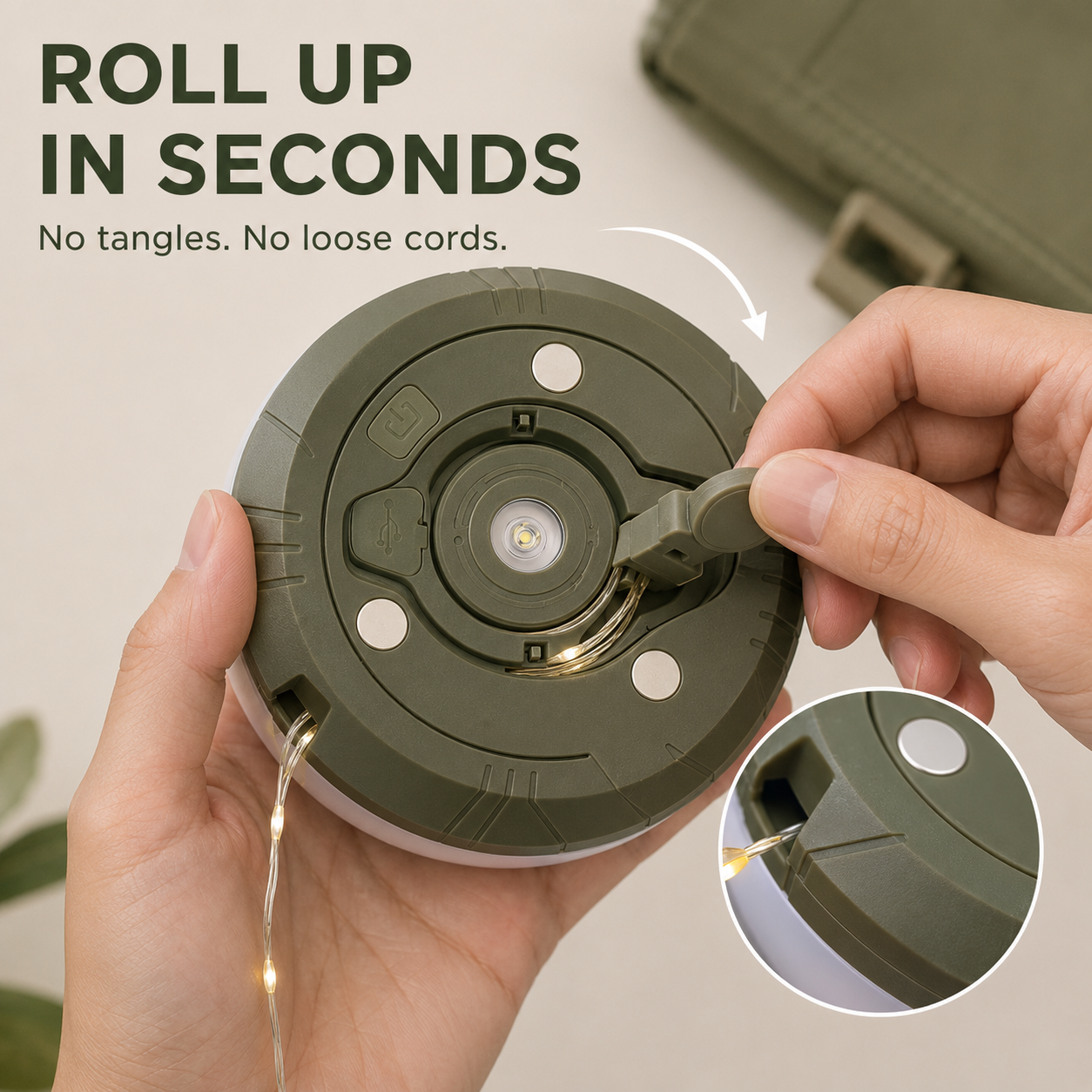Magnetic Camping String Lights With Power Bank