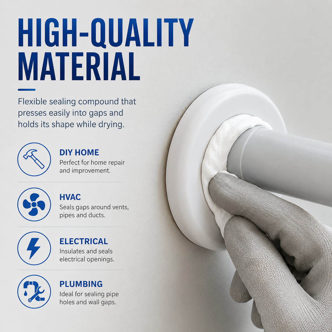 Sealant Clay 12pcs - Quick Dry Adhesive for Air Conditioning