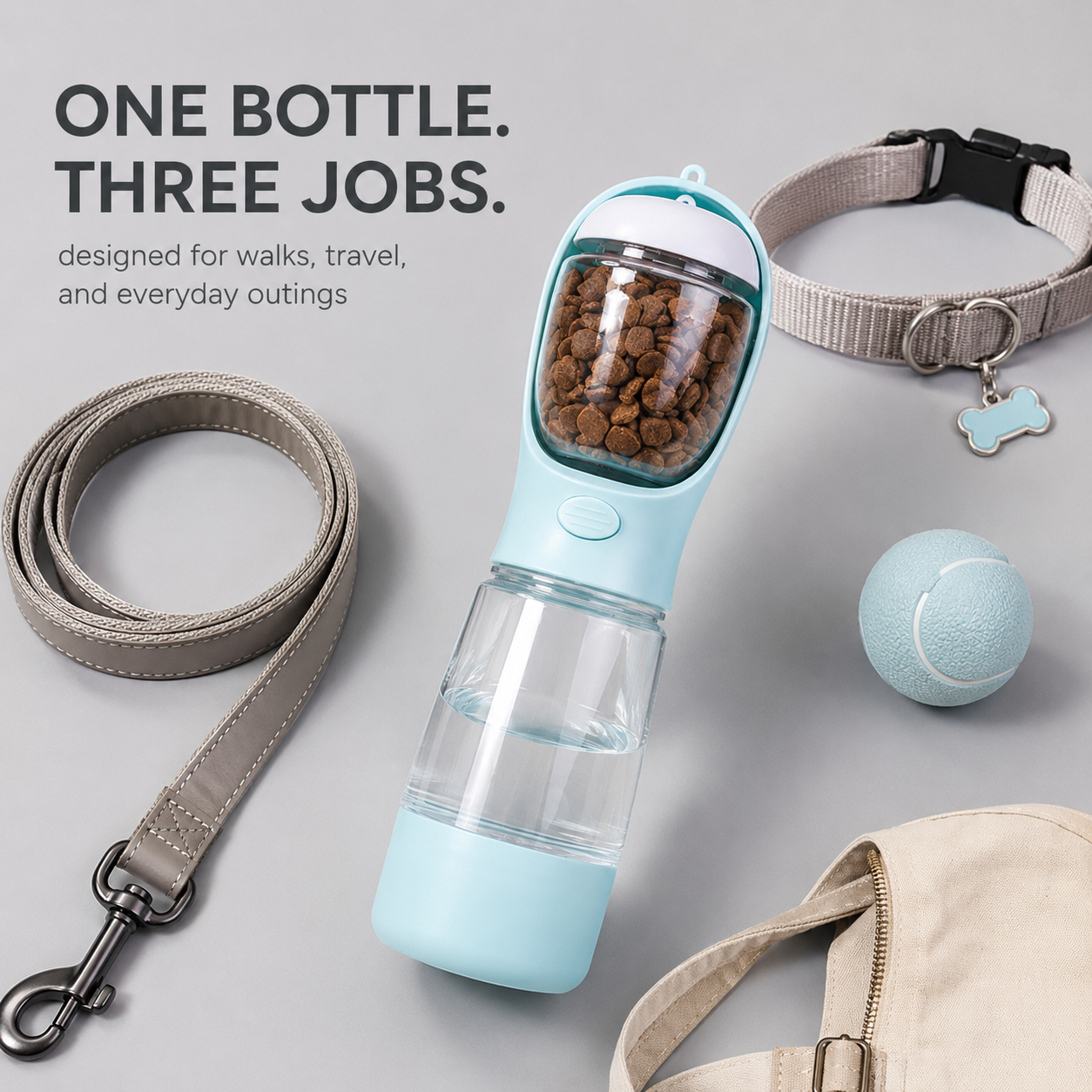 3-in-1 Dog Travel Water Bottle