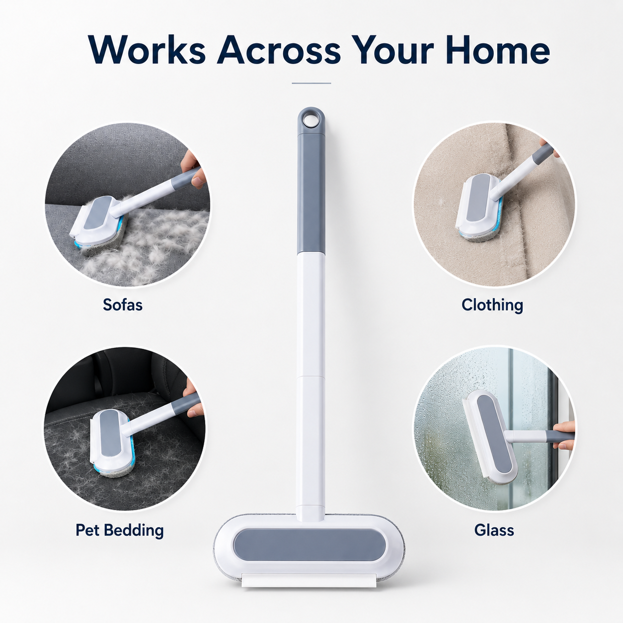 Upgraded Reusable Pet Hair Remover Brush
