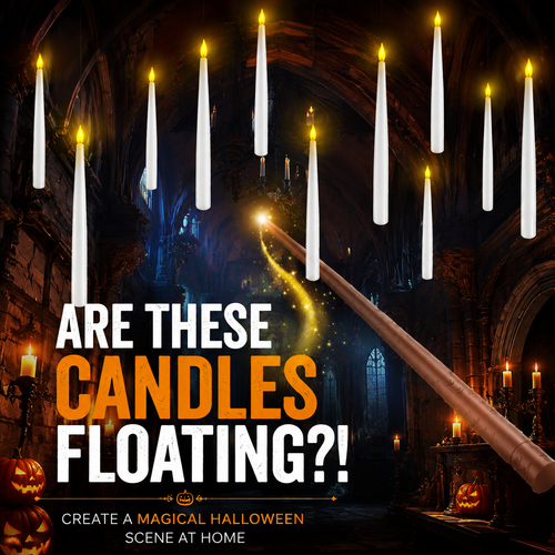 🕯️ Floating Halloween Candles