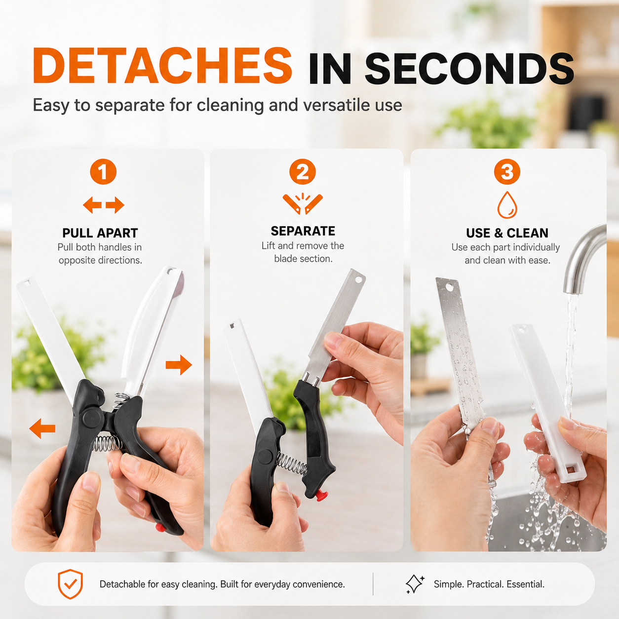 2-in-1 Kitchen Scissors with Cutting Board