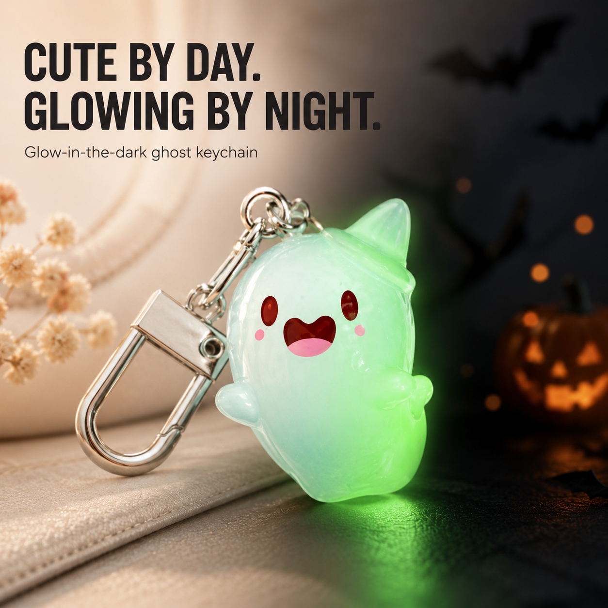 👻5pcs Glow-in-the-Dark Ghost Keychain | Cute Halloween Gift