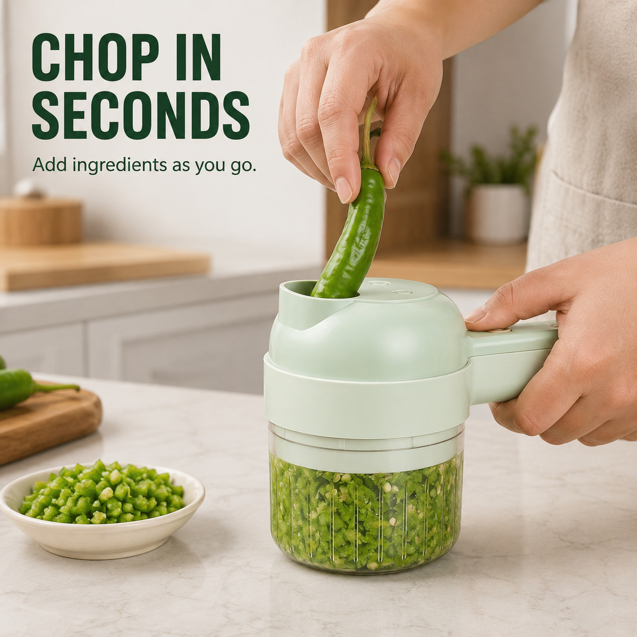 ✨4 in 1 Electric Vegetable Chopper Set, Electric Food Processor