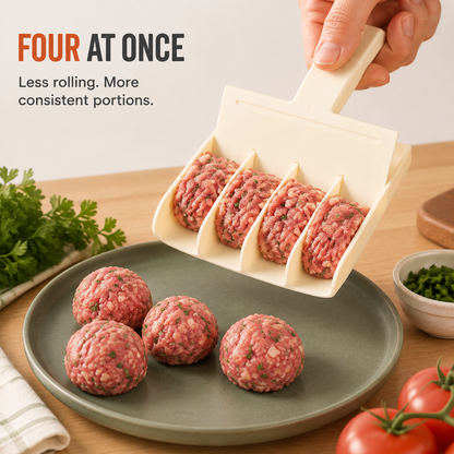 4-at-a-Time Nonstick Meatball Maker Scoop – 2-Pack
