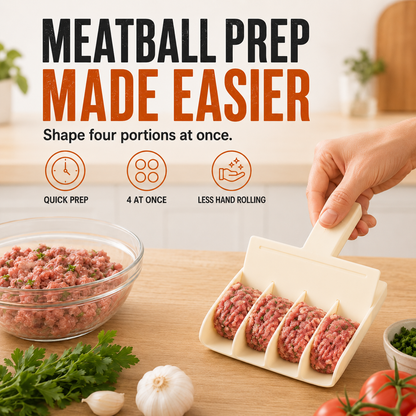 4-at-a-Time Nonstick Meatball Maker Scoop – 2-Pack