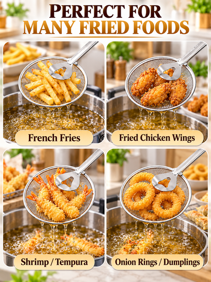 🍳 Kitchen Deal – 2-in-1 Frying Strainer Tongs