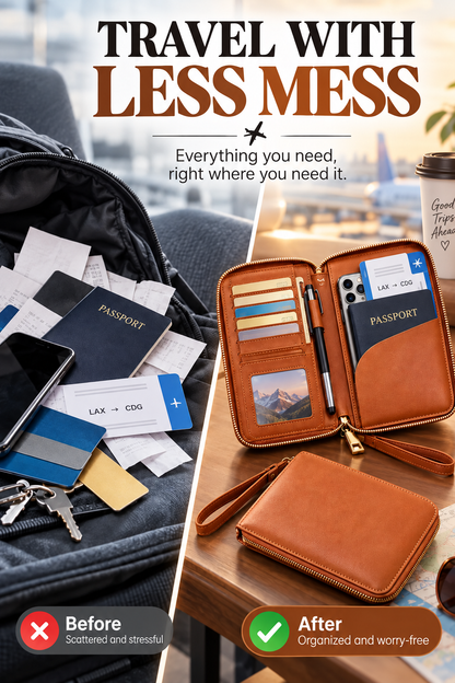 ✈️ Travel Deal – Zipper Passport Organizer