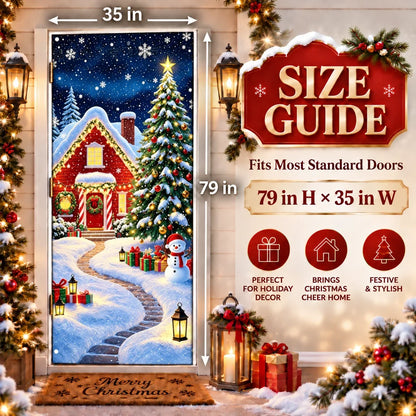 🎄Magical Christmas Door Cover & Holiday Party Banner