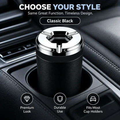 Rotating Sealed Car Ashtray for Vehicle Cup Holders