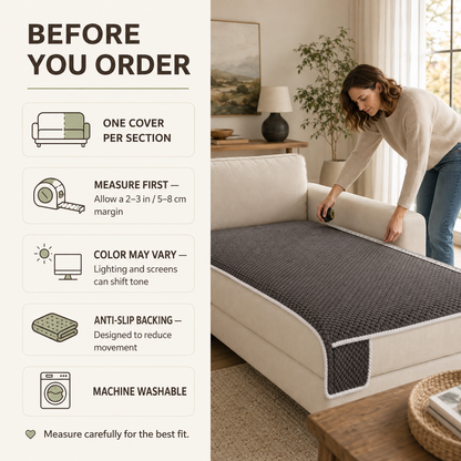 Removable Sofa Cover, Non-Slip Polyester