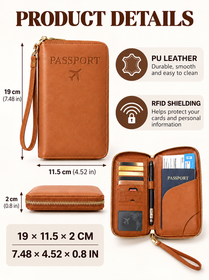 ✈️ Travel Deal – Zipper Passport Organizer