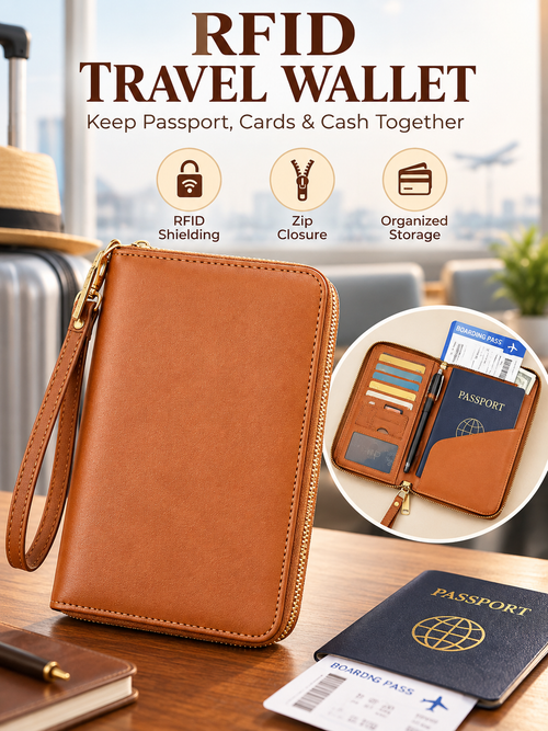 ✈️ Travel Deal – Zipper Passport Organizer
