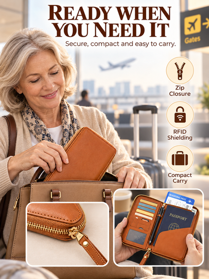✈️ Travel Deal – Zipper Passport Organizer