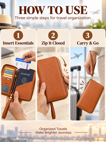 ✈️ Travel Deal – Zipper Passport Organizer