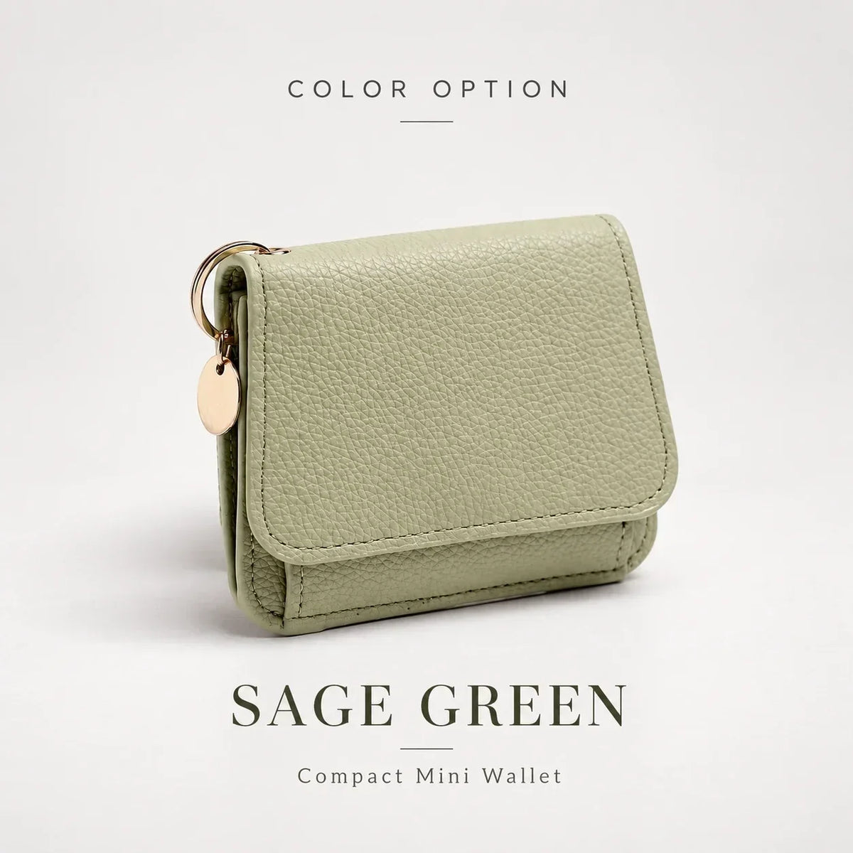 ✨Compact PU Leather Card Wallet with ID Window & Coin Pocket