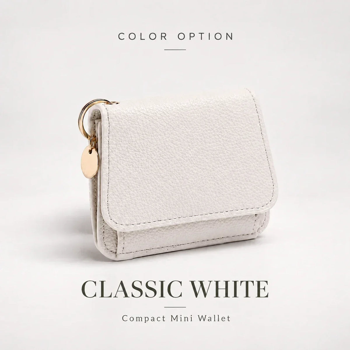 ✨Compact PU Leather Card Wallet with ID Window & Coin Pocket
