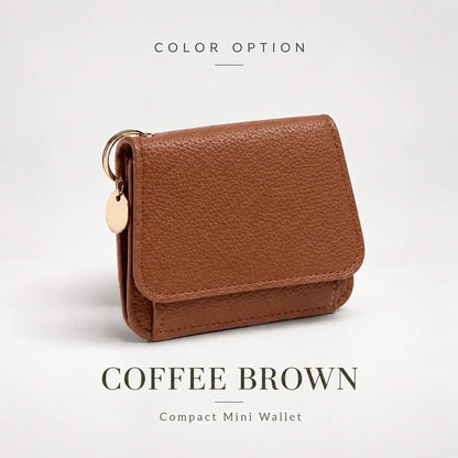 ✨Compact PU Leather Card Wallet with ID Window & Coin Pocket