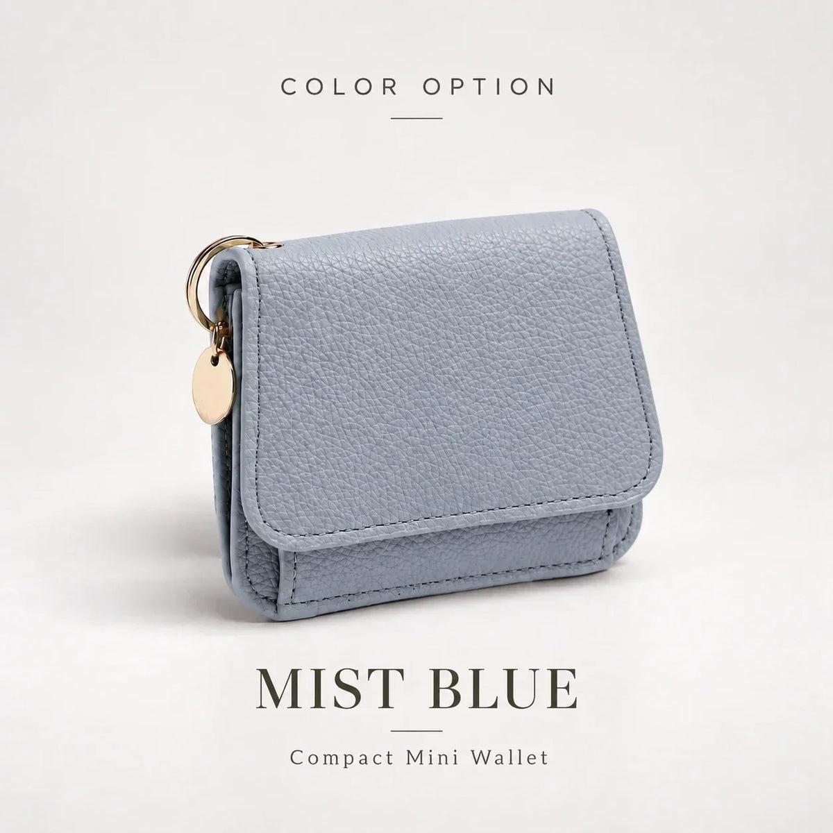 ✨Compact PU Leather Card Wallet with ID Window & Coin Pocket