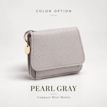✨Compact PU Leather Card Wallet with ID Window & Coin Pocket