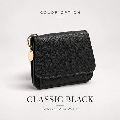 ✨Compact PU Leather Card Wallet with ID Window & Coin Pocket