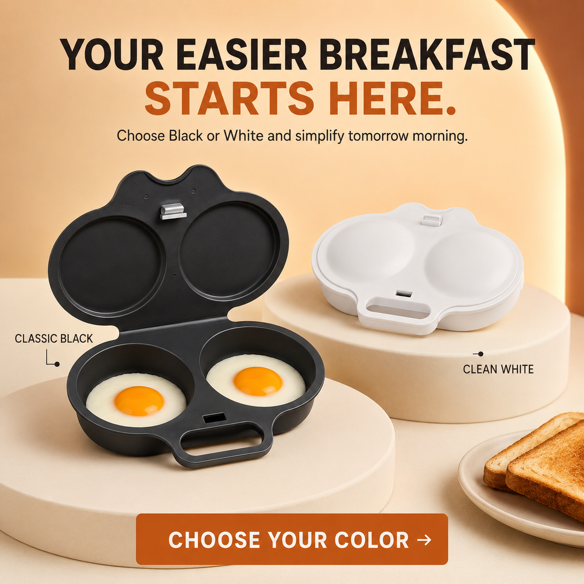 🍳 2-Egg Microwave Poacher – Easy Dual-Cavity Breakfast Cooker🍳