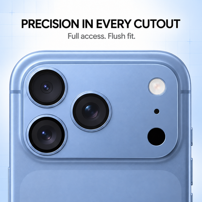 iPhone 18/17 Camera Lens Protector, 9H Tempered Glass AR Anti-Glare Full Coverage