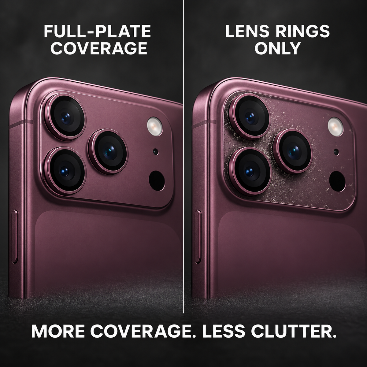 iPhone 18/17 Camera Lens Protector, 9H Tempered Glass AR Anti-Glare Full Coverage