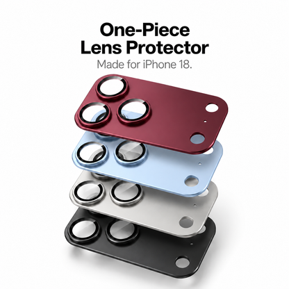 iPhone 18/17 Camera Lens Protector, 9H Tempered Glass AR Anti-Glare Full Coverage