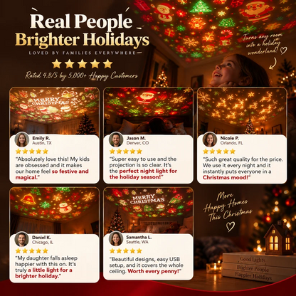Christmas Tree Projection Light|6+ Holiday Pattern Ceiling Lamp