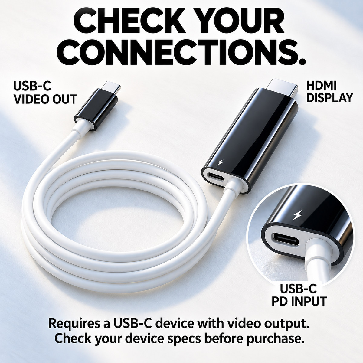 USB-C to HDMI Adapter Cable for Switch