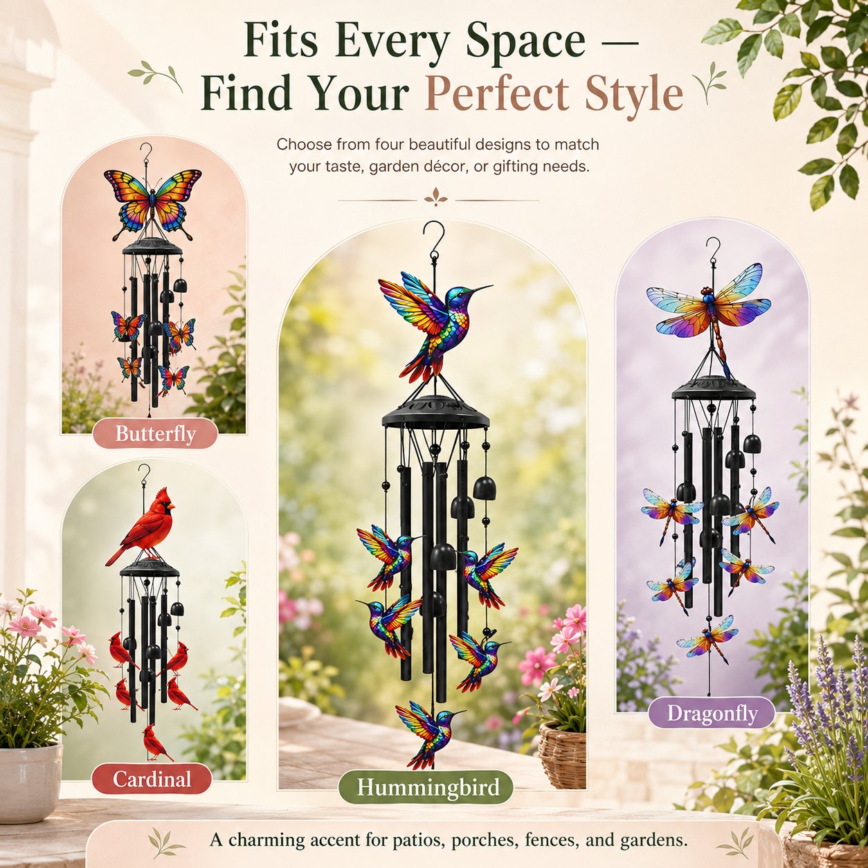 Vintage Metal Garden Wind Chime