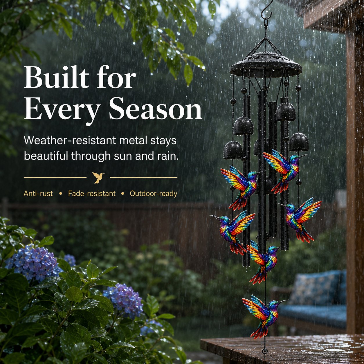 Vintage Metal Garden Wind Chime