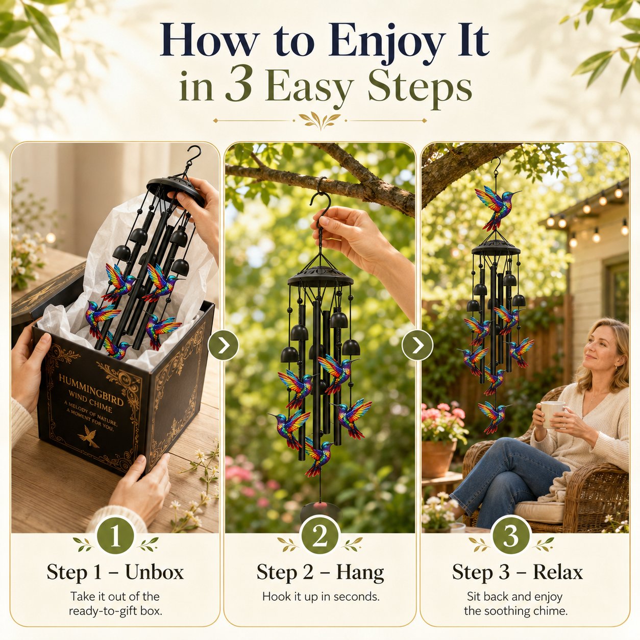 Vintage Metal Garden Wind Chime