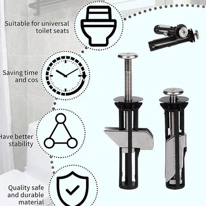 Heavy Duty Toilet Seat Fastener Bolt Kit (A Set of 2 Pcs)